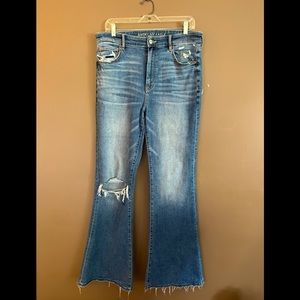American Eagle Distressed Bootcut Jeans Size 12 Regular